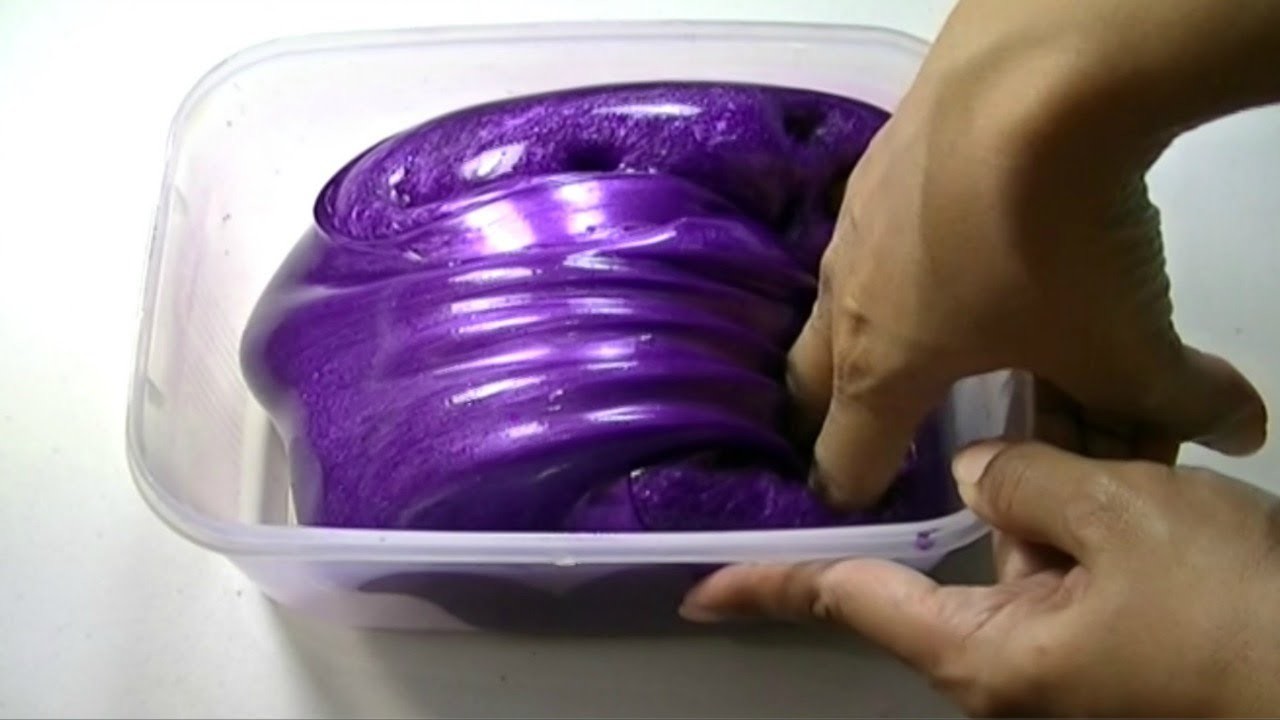 How To Make Twilight Sparkling Slime  Violet Metalic Slime 