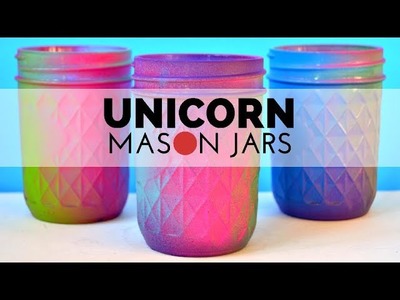 How to Make Unicorn Mason Jars