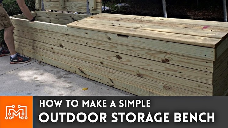 Outdoor Storage Bench. Woodworking How To