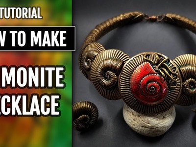 Part1! NEW TUTO! How to Make Faux Ammonite Necklace, Earrings and Ring!