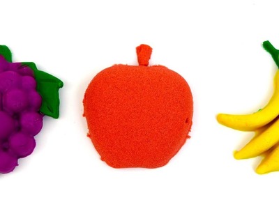 DIY How to make Fruits with Play-Doh and Kinetic sand | Teach colors with Play-Doh
