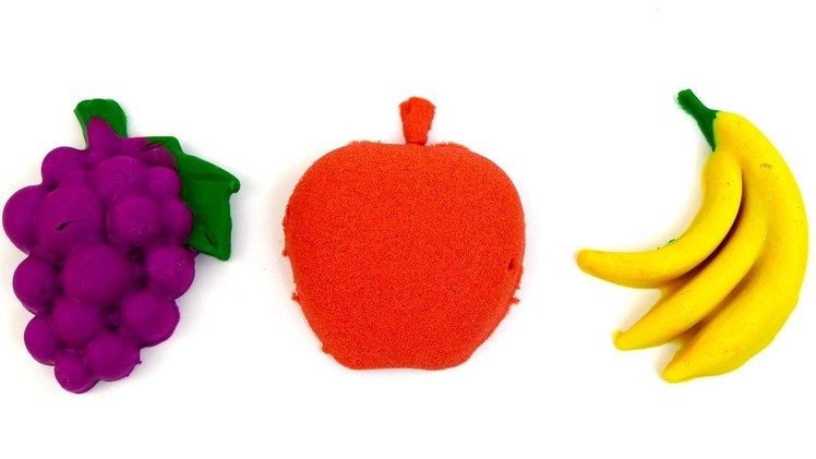 DIY How to make Fruits with Play-Doh and Kinetic sand | Teach colors with Play-Doh