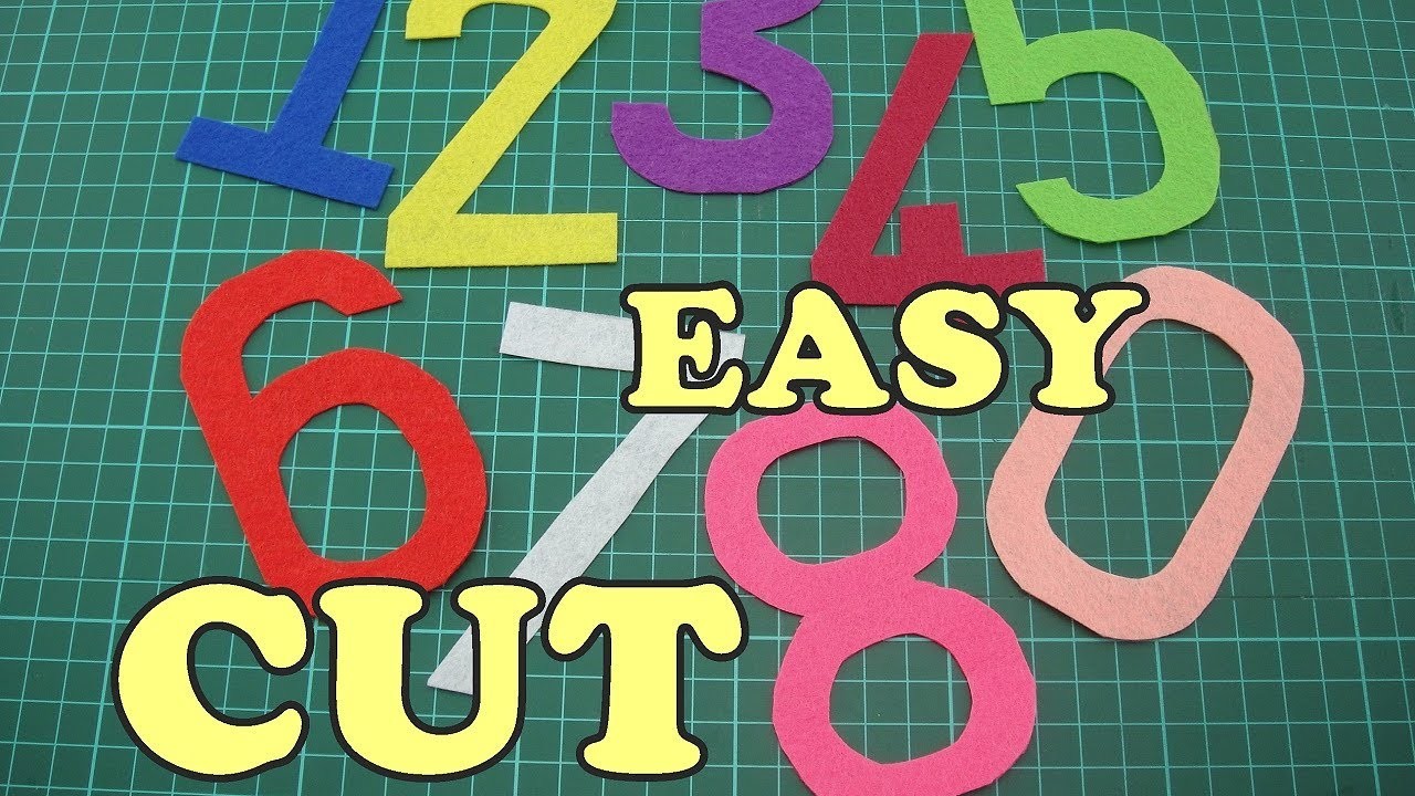 How to cut Numbers without template - EASY