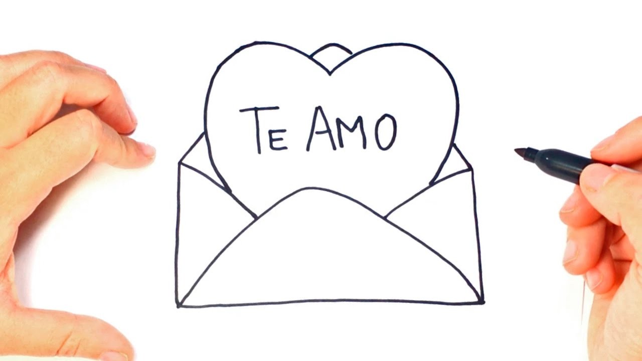 How to draw a Love Letter, Love Letter Easy Draw Tutorial