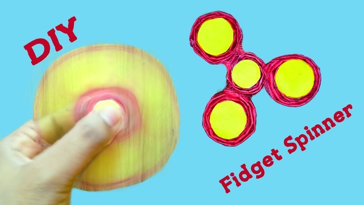 How To Make A Paper Fidget Spinner Without Bearings! NO TEMPLATE needed - Paper fidget spinner DIY