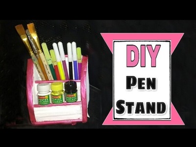How to make a Pen stand from newspapers || Easy Pen Holder DIY