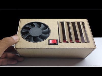 How to make air conditioner at home using Cardboard DIY - Easy life hacks
