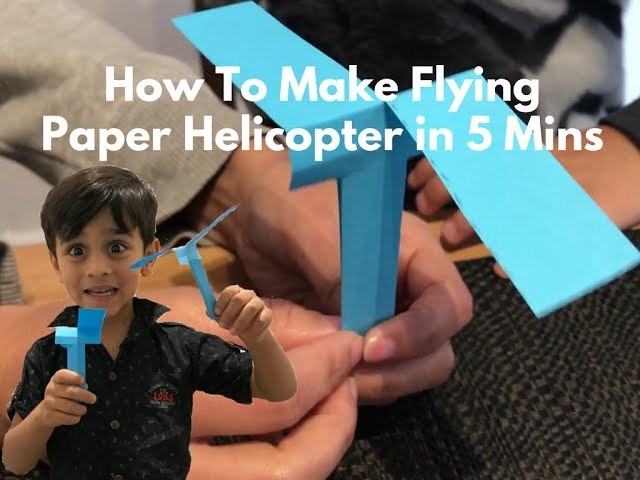 How To Make Flying Paper Helicopter in 5 Minutes