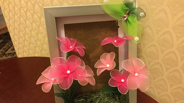 How to make nylon stocking flowers with a frame