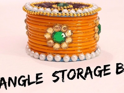 How to make storage box  from old waste bangles I Convert bangles into box I DIY I Creative Diaries