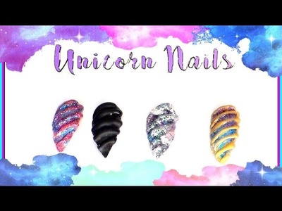 HOW TO: PRESS ON UNICORN NAILS WITH HOT GLUE!!!!