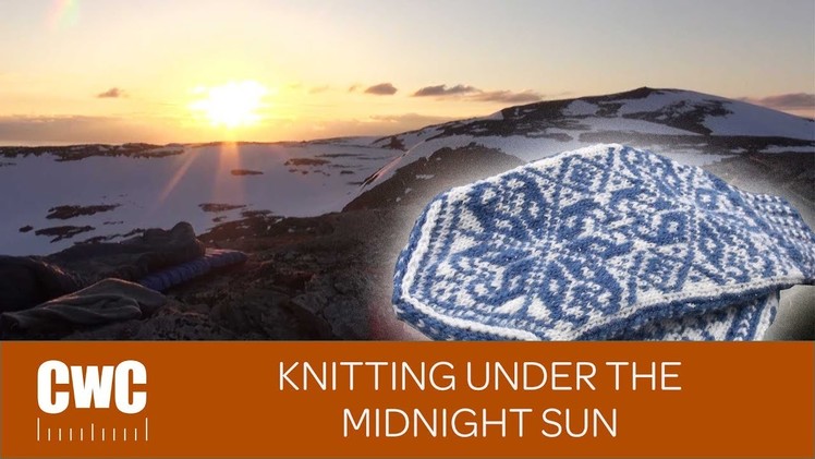 Knitting Selbu wool mittens under the midnight sun