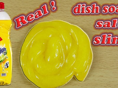 ONLY!! Dish Soap and Salt Slime , No Glue Dish Soap Slime , How to make Dish Soap Slime