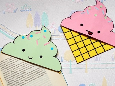 DIY Icecream bookmark corners | Back to school supplies | Paper crafts | Summer crafts | Origami