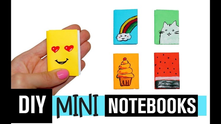 DIY MINI NOTEBOOKS | Easy Mini Notebook from TWO sheet of Paper | NO GLUE | Julia DIY
