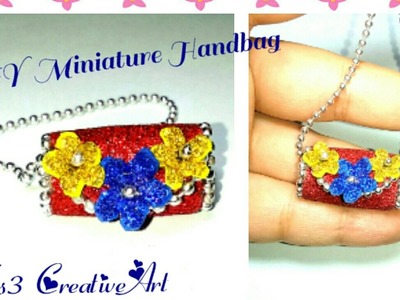 DIY Miniature handbag. purse | Make Glitter Mini handbag