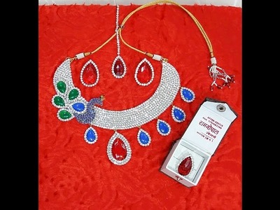 DIY Necklace Set for Big Size Vigrah of Yugal Radha Krishna  | Shyam Diwani