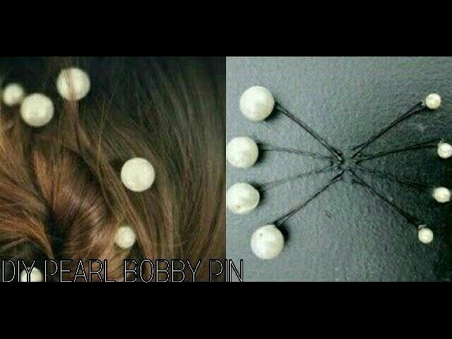 DIY pearl bobby pin ready in 2 minute (easy to make)