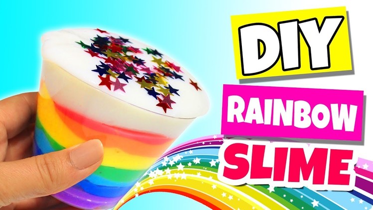 DIY Rainbow Fluffy Slime | How to make your own Rainbow Unicorn Frappe