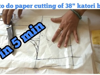 How to do paper cutting of 38'' of katori blouse