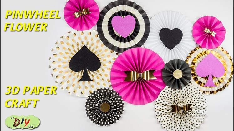 How to Make DIY Paper Rosettes Flowers | Paper Pinwheel