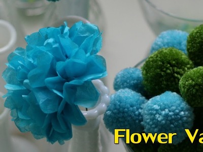 How to Make Flower Vase at Home with Tissue Paper | Homemade Flower Vast Within 3 minute
