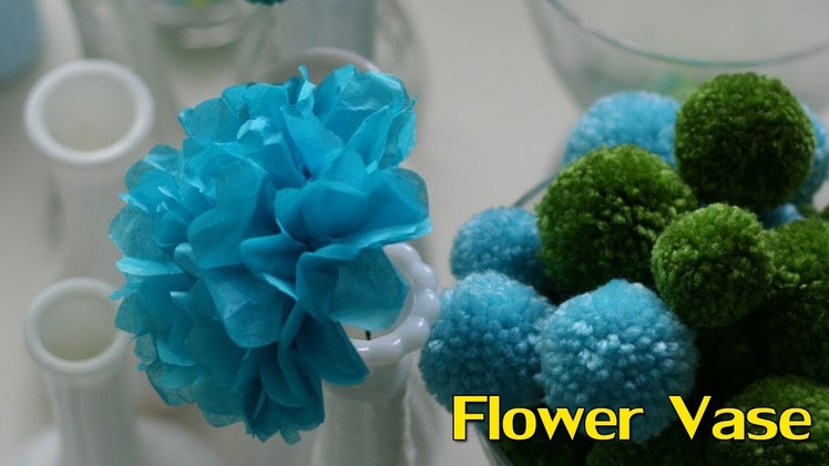 How to Make Flower Vase at Home with Tissue Paper | Homemade Flower Vast Within 3 minute