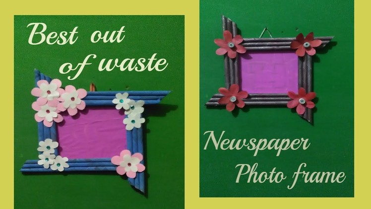 How to make handmade beautiful photo frames with newspapers