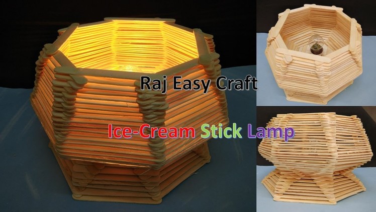 How to make Ice Cream Stick lamp || popsicle stick lamp || Diy