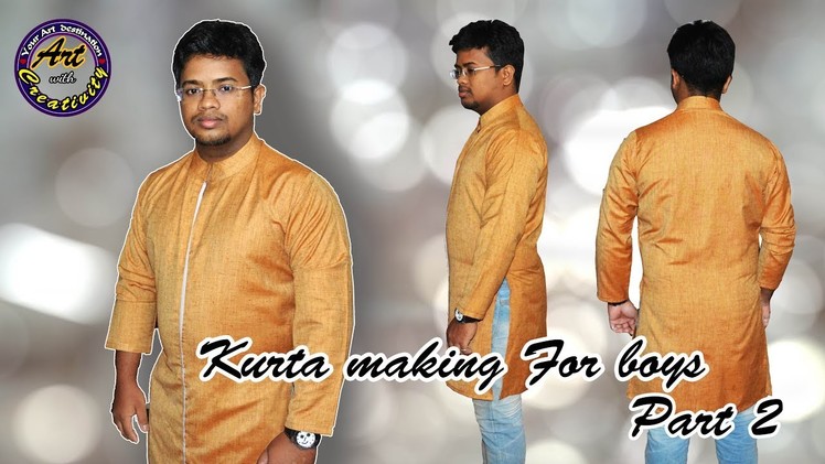 How to make kurta for boys | Step by step | Art with Creativity 205 | Sewing and stitching Part 2