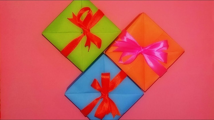 Origami Gift Box with Colour Paper