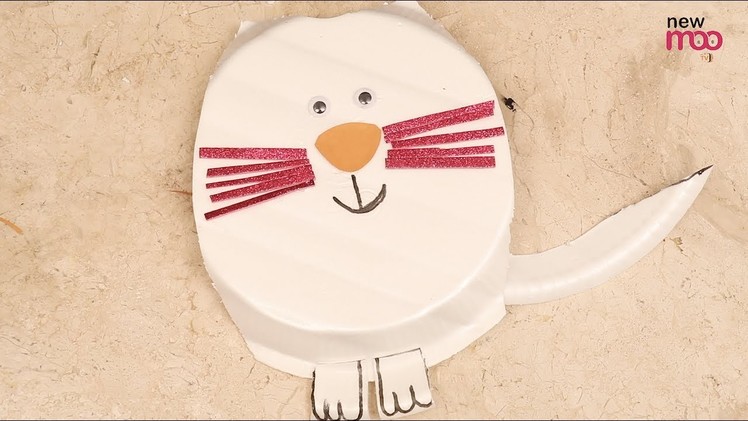 Paper plate cat | paper arts and crafts with kids