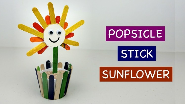 Popsicle Stick Flower DIY | How to - Crafts ideas for kids