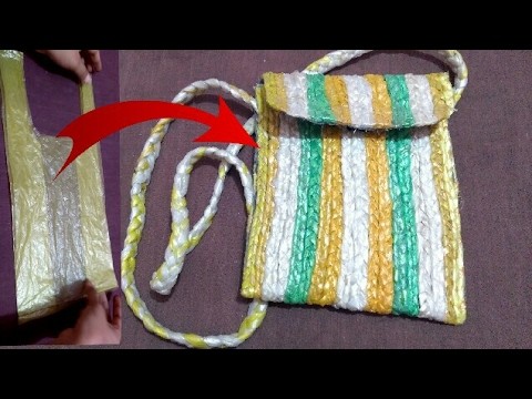 Recycle plastic bag :- How to make side bag with plastic bag