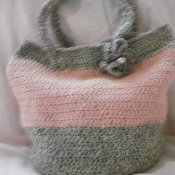 Sac bicolore beige et vert