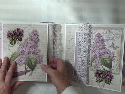 Stamperia Lilac Flowers Mini Album By Cheryl's Paper Creations