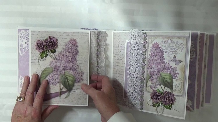 Stamperia Lilac Flowers Mini Album By Cheryl's Paper Creations