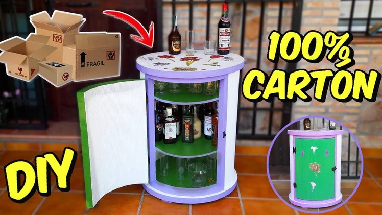 Awesome DIY Round Cabinet You Can Made with Cardboard Boxes Crafts