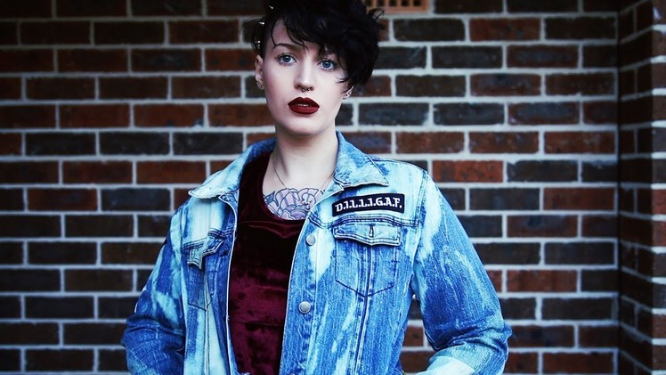 Distressed Jacket With Patches | DIY