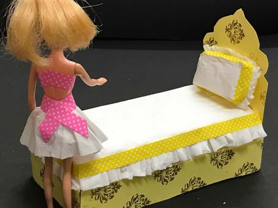DIY Barbie Doll Bed : How to Barbie furniture : Doll House