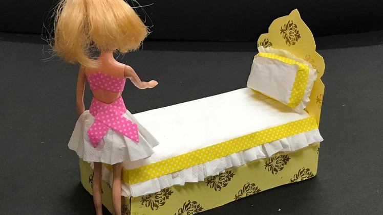 DIY Barbie Doll Bed : How to Barbie furniture : Doll House