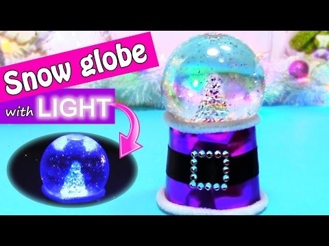 DIY Christmas crafts: SNOW GLOBE with LIGHT - Innova crafts