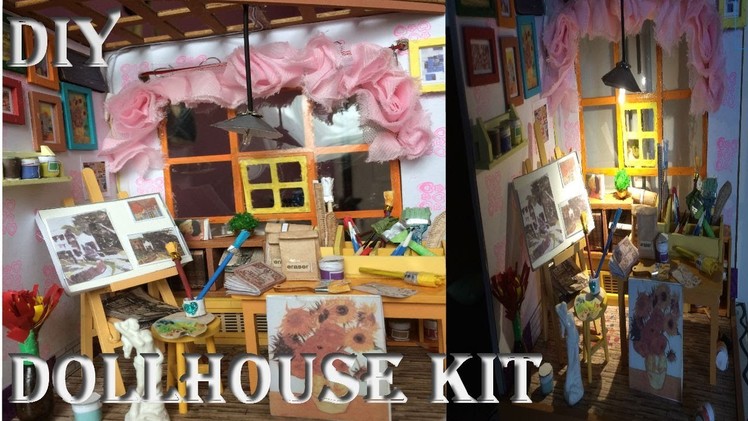 DIY DollHouse Cute Miniature Kit.Craftroom.Paintshop