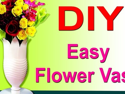 DIY Easy Plastic Bottle Flower Vases To Decorate Your Home