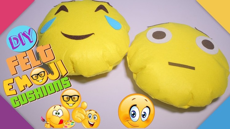 DIY EMOJI Pillows tutorial. How to make felt emoji pillow with NO SEW & NO FABRIC. DIY Kids Crafts