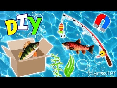 DIY Magnetic Fishing Game In A Box - How To Make An Easy Table Top Fishing Game