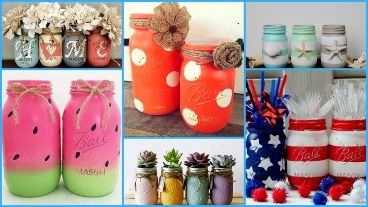 ❣DIY Mason Jars Crafts Ideas.DIY summer Room Decoration Ideas -recycle Jar Projects❣