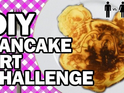 DIY Pancake Art Challenge - Man vs Corinne vs Pin