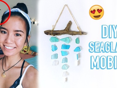 DIY Seaglass Mobile | Summer Room Decor - Beachy, Boho