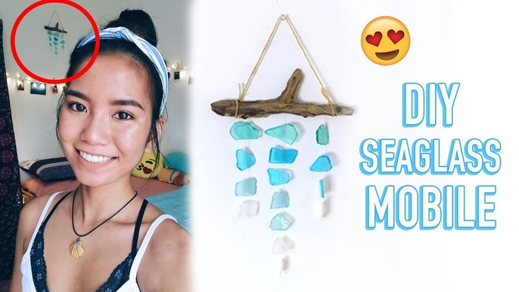 DIY Seaglass Mobile | Summer Room Decor - Beachy, Boho